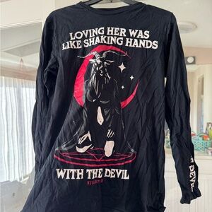 Killstar Black Graphic Long Sleeve Shirt